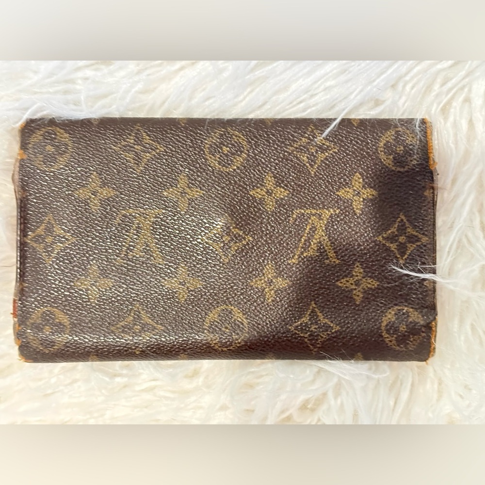 LOUIS VUITTON Vintage 90s Porte Tresor LV Monogram Trifold Wallet 7.5"Wx4"Hx1"D - Picture 2 of 13